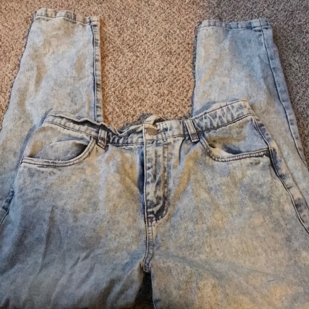 Refuge Acid Washed Mom Paperbag Jeans